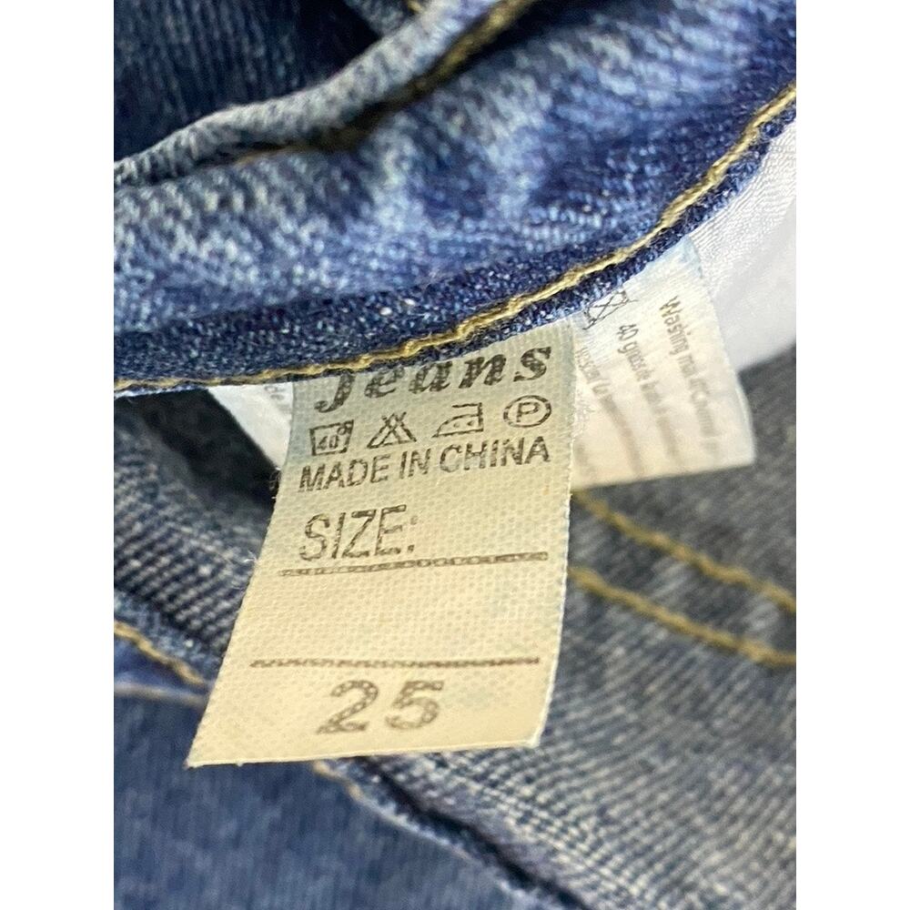 UNBRANDED Women's Dark Blue Denim Skinny-Leg High-Rise Jean SZ 25 - Picture 8 of 10